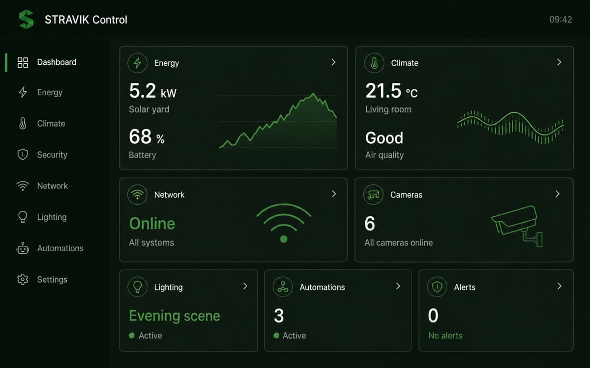 STRAVIK Control dashboard — energie, klimaat en veiligheid op één plek